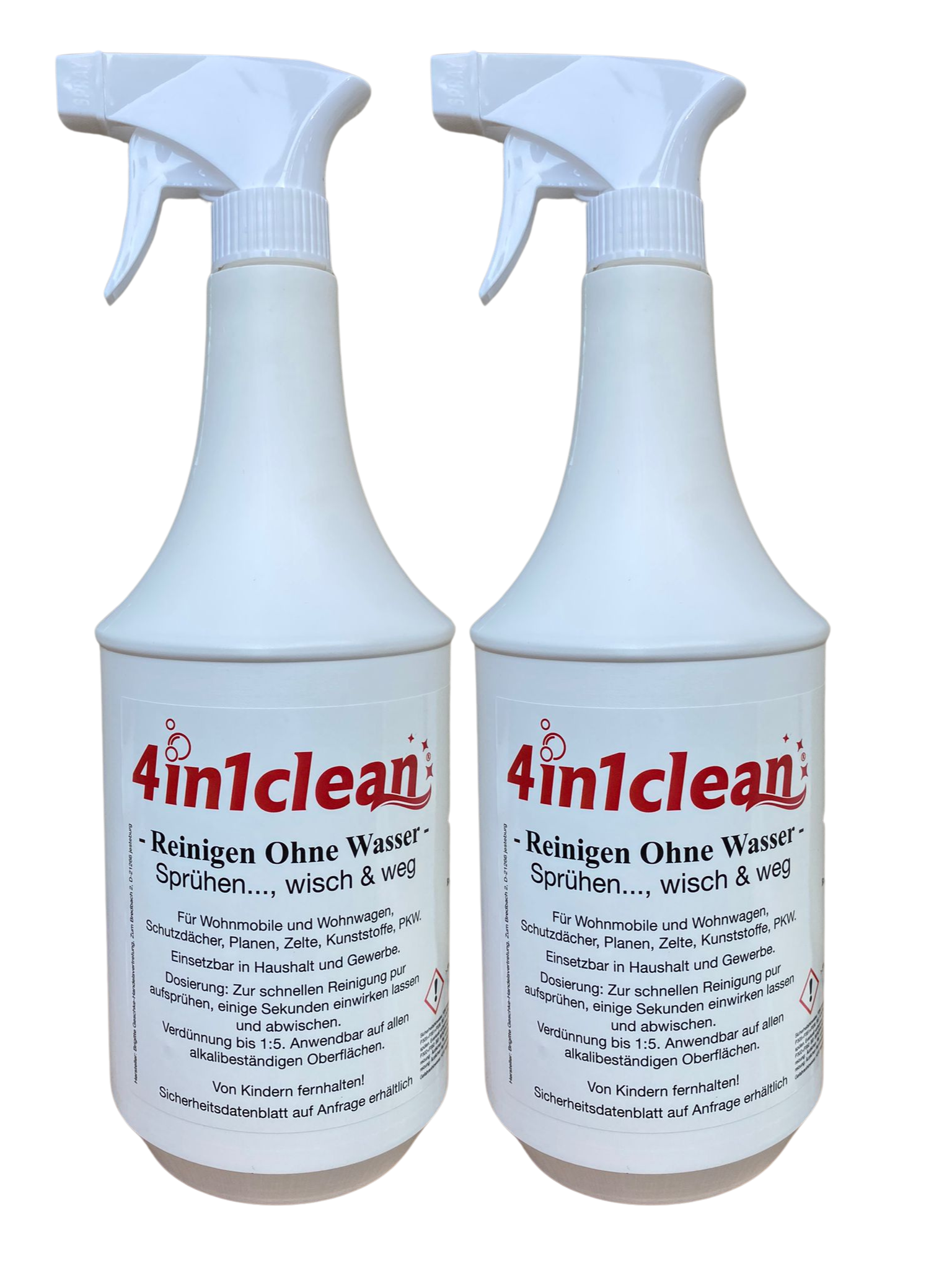 3x PROFI-CLEANER Caravan Reiniger – Säure- & Lösemittelfrei, 1L Pro Flasche